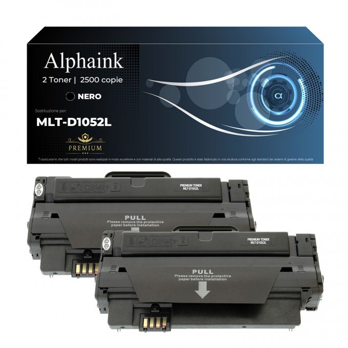 2 Toner Samsung MLT-D1052L SU758A Nero Compatibili 2 Toner Samsung MLT-D1052L SU758A Nero Compatibili