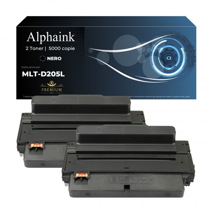 2 Toner Samsung MLT-D205L SU963A Nero Compatibili 2 Toner Samsung MLT-D205L SU963A Nero Compatibili