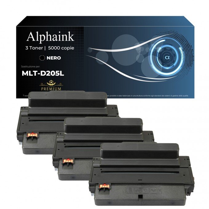 3 Toner Samsung MLT-D205L SU963A Nero Compatibili 3 Toner Samsung MLT-D205L SU963A Nero Compatibili