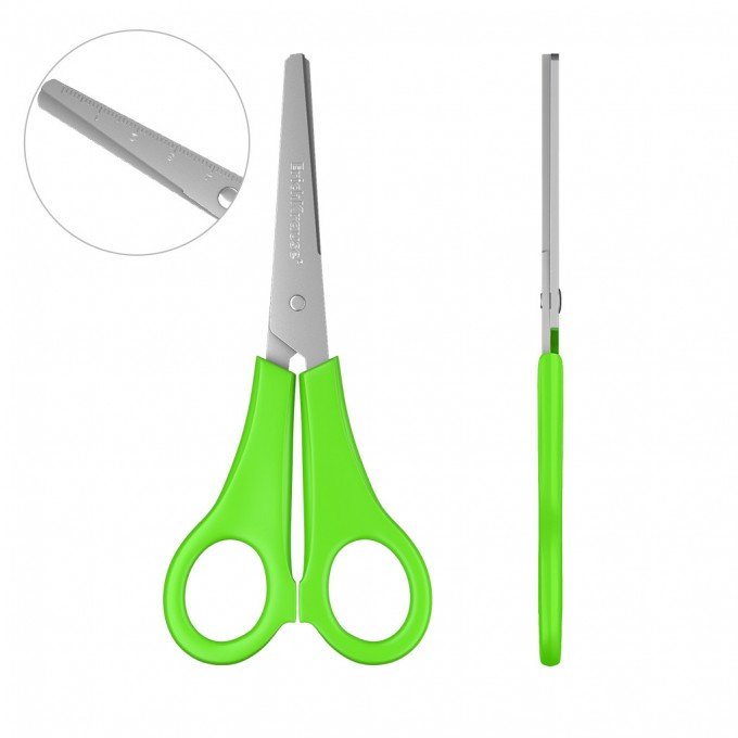Forbici Erichkrause Joy - Lame in acciaio inox - Estremità arrotondate - Impugnature in plastica per uso intensivo - Colori assortiti