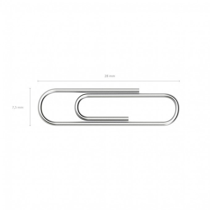 Clip in metallo 200 pz nichelato Erichkrause - Alta resistenza e durata - Resistente alla corrosione - Colore nichelato - 28mm
