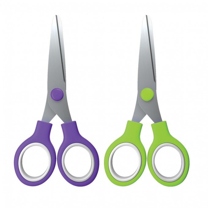 Forbici junior standard Erichkrause - Lame in acciaio inox - Estremità arrotondate - Resistenti alla corrosione - Impugnature in plastica per uso intensivo - Colori assortiti