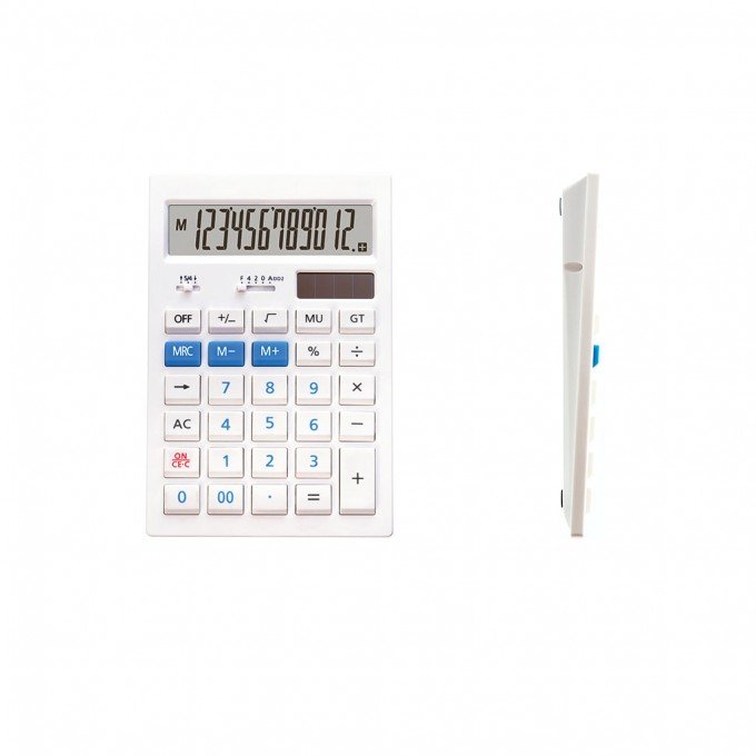 Calcolatrice elettronica a 12 cifre ErichKrause Cc-352 - Display LCD - Funzioni matematiche di base - Memoria - Alimentazione solare - Vari colori