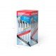 50 Penne a sfera Erichkrause R-301 Classic Stick 1.0 - Corpo esagonale trasparente - Punta da 1,0 mm - Inchiostro ad asciugatura rapida - Colore Nero