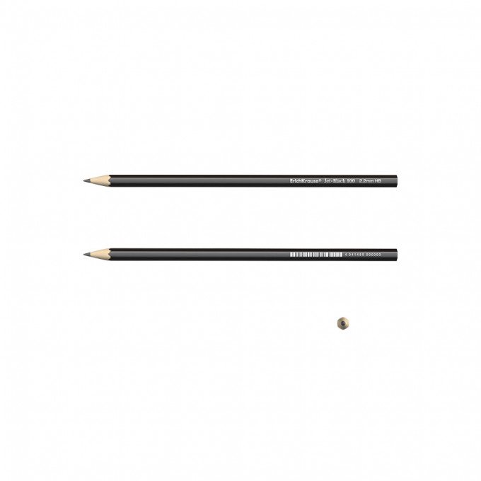 12 Matite di grafite esagonale - Erichkrause Jet - Durezza HB - Colore nero