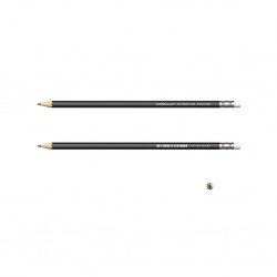 12 Matite esagonali in grafite con gomma - Erichkrause -  Resistente agli urti - Colore nero 12 Matite esagonali in grafite con gomma - Erichkrause -  Resistente agli urti - Colore nero