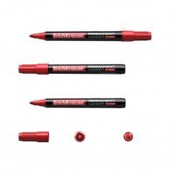 12 Pennarelli permanenti Erichkrause P-200 - Punta a forma di proiettile - Resistente all'acqua e ai raggi UV - Colore rosso 12 Pennarelli permanenti Erichkrause P-200 - Punta a forma di proiettile - Resistente all'acqua e ai raggi UV - Colore rosso