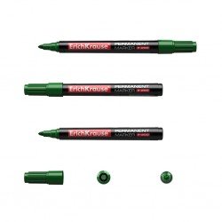 12 Pennarelli permanenti Erichkrause P-200 - Punta a forma di proiettile - Resistente all'acqua e ai raggi UV - Colore verde 12 Pennarelli permanenti Erichkrause P-200 - Punta a forma di proiettile - Resistente all'acqua e ai raggi UV - Colore verde