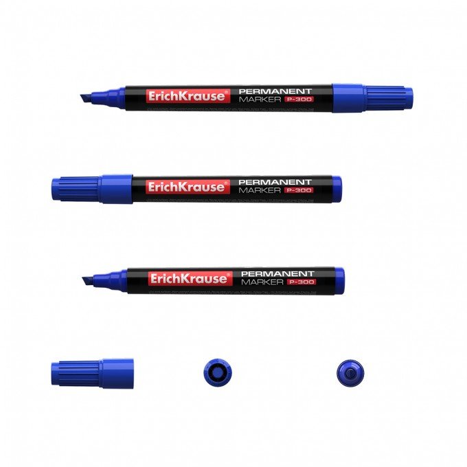 12 Pennarelli permanente P-300 - Punta smussata - per scrivere su più superfici - Colore Blu 12 Pennarelli permanente P-300 - Punta smussata - per scrivere su più superfici - Colore Blu