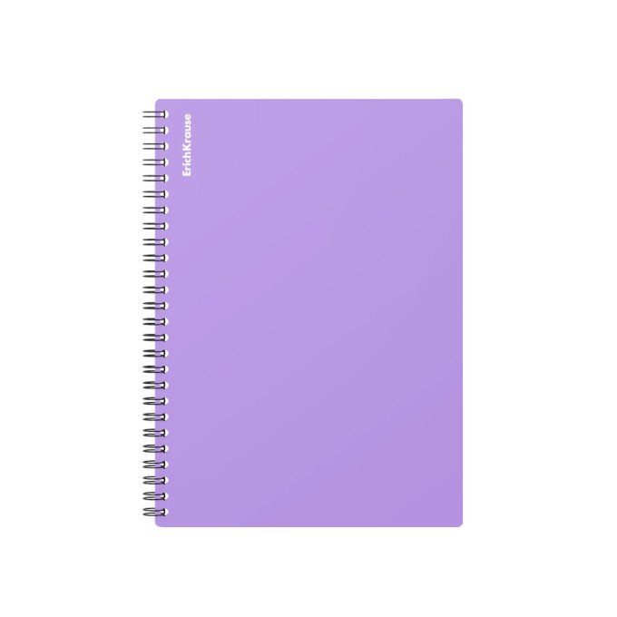 Quaderno a spirale ErichKrause, pastello, assortiti, A5, 80 fogli, a quadretti, copertina in plastica