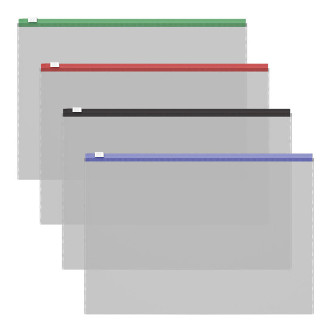 12 Buste con cerniera colorata ErichKrause Fizzy Clear, A4 120 mcm, colori assortiti 12 Buste con cerniera colorata ErichKrause Fizzy Clear, A4 120 mcm, colori assortiti