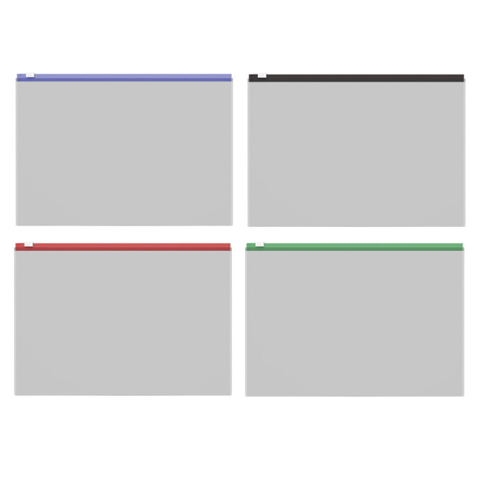 12 Buste con cerniera colorata ErichKrause Fizzy Clear, A4 120 mcm, colori assortiti 12 Buste con cerniera colorata ErichKrause Fizzy Clear, A4 120 mcm, colori assortiti