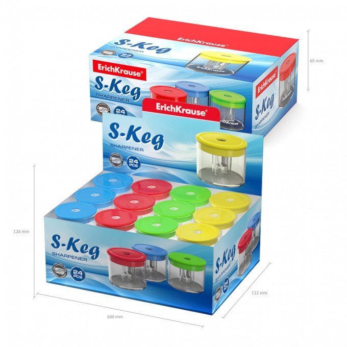 Temperamatite Erichkrause S-Keg con contenitore - Colori assortiti Temperamatite Erichkrause S-Keg con contenitore - Colori assortiti