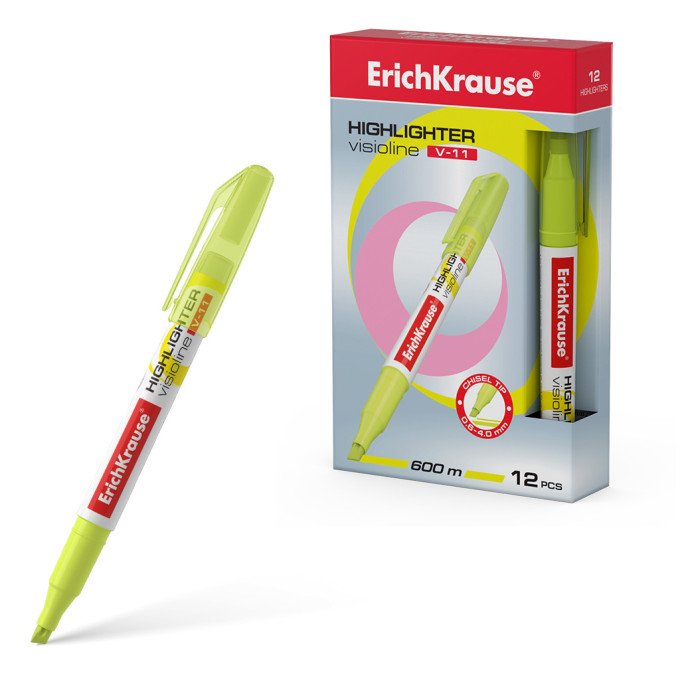 1 Evidenziatore ErichKrause® Visioline V-11, colore: giallo