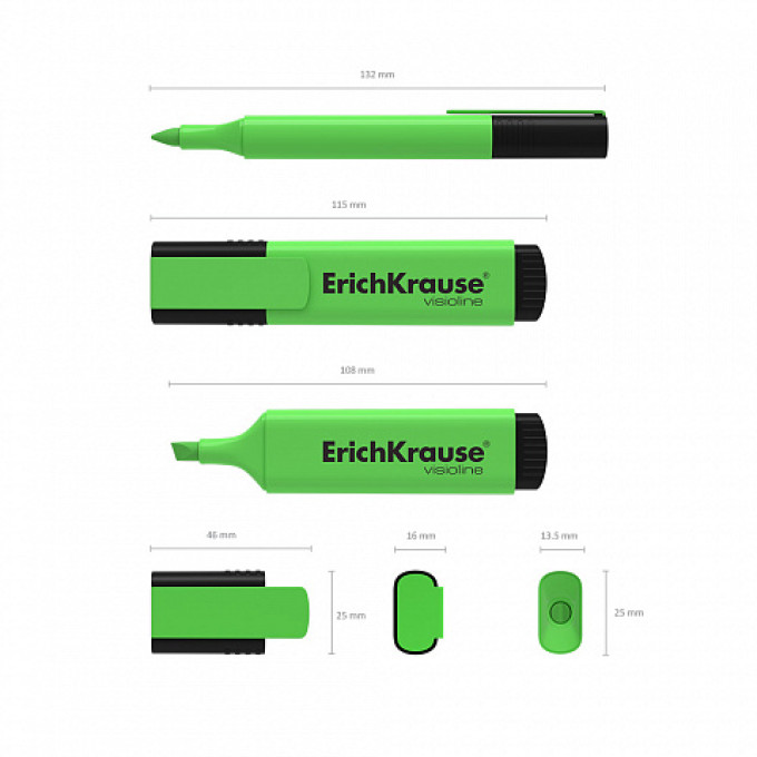 Box 10 Evidenziatori ErichKrause Visioline V-21 verde