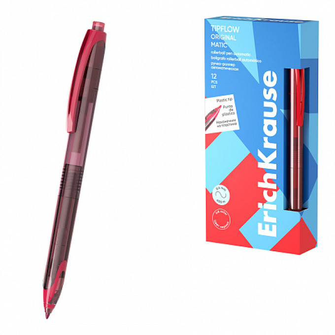 Box 12 Penne rosse a scatto ErichKrause TipFlow Matic