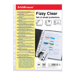 Set di fogli protettivi ErichKrause Fizzy Clear 30 mcm, A4 trasparenti (conf. 100 pezzi) Set di fogli protettivi ErichKrause Fizzy Clear 30 mcm, A4 trasparenti (conf. 100 pezzi)