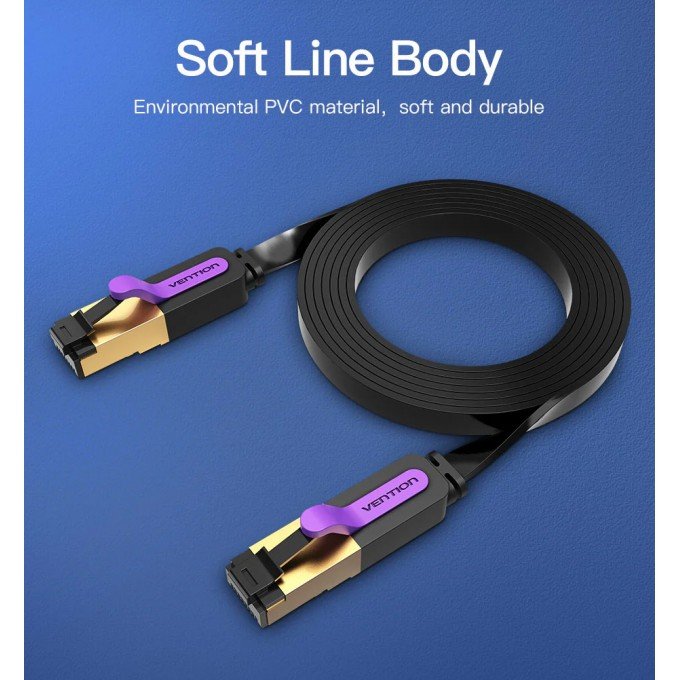 Vention Cavo di Rete Cat.7 - 8 metri - Colore Black - STP RJ45
