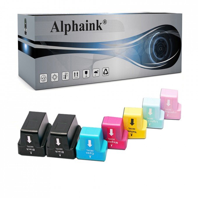 7 Cartucce HP 363XL Nero + colore Compatibili 7 Cartucce HP 363XL Nero + colore Compatibili