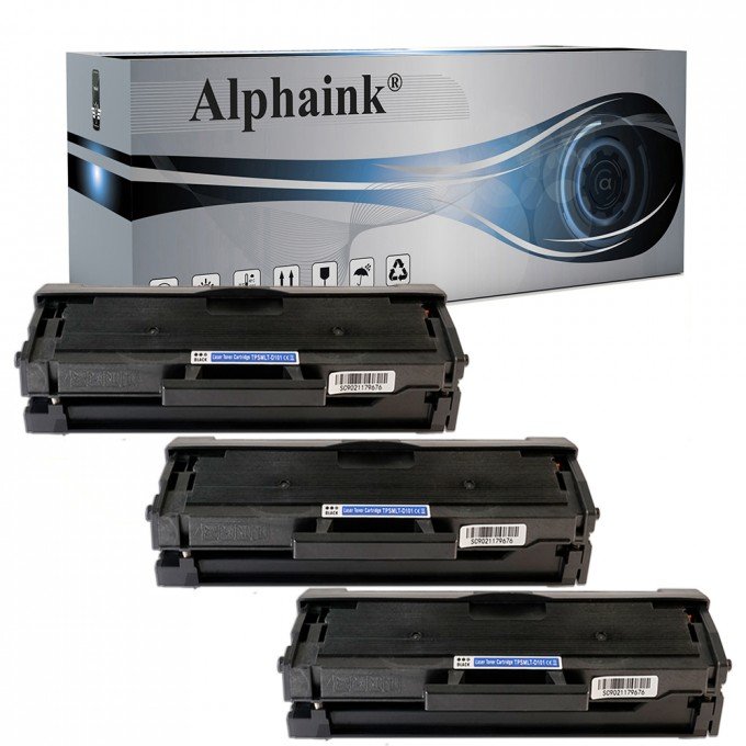 3 Toner Samsung MLT-D101XL Alta Capacità Nero Compatibili 3 Toner Samsung MLT-D101XL Alta Capacità Nero Compatibili
