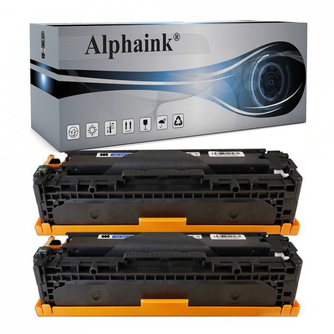 2 Toner Compatibile per Canon 731H Nero prodotto da Alphaink 2 Toner Compatibile per Canon 731H Nero prodotto da Alphaink