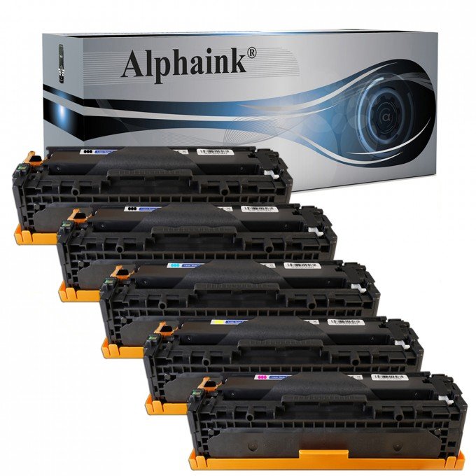 5 Toner Canon CRG 731H Nero e Colore Compatibili 5 Toner Canon CRG 731H Nero e Colore Compatibili