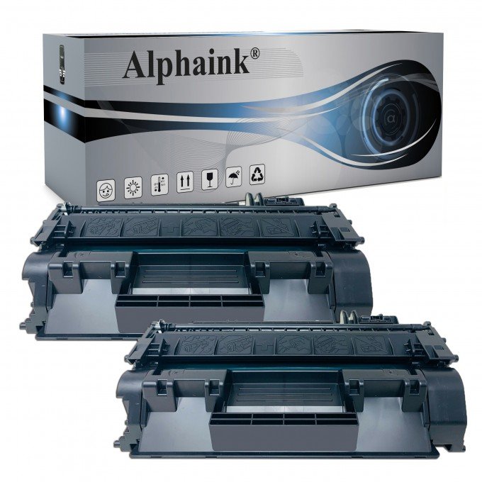 2 Toner HP CF280X-CE505X 80X 05X Nero Compatibili 2 Toner HP CF280X-CE505X 80X 05X Nero Compatibili