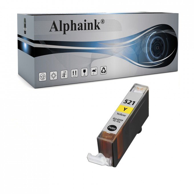 Cartuccia Canon CLI521-Y 2936B001AA Giallo Compatibile Cartuccia Canon CLI521-Y 2936B001AA Giallo Compatibile
