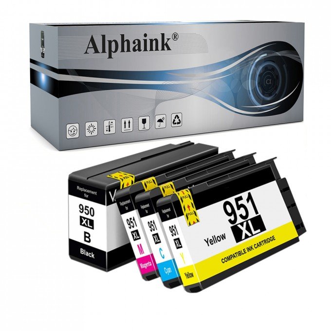 4 Cartucce HP 950 C2P43AE Nero + Colore Compatibili 4 Cartucce HP 950 C2P43AE Nero + Colore Compatibili