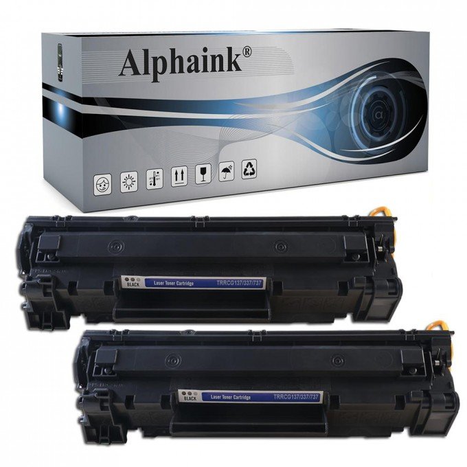 2 Toner Canon CRG737 9435B002 Nero Compatibile 2 Toner Canon CRG737 9435B002 Nero Compatibile