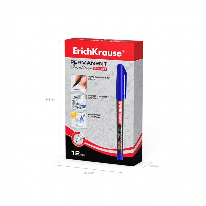 1 Marcatore permanente ErichKrause FP-50 Blu