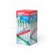 50 Penne a sfera Erichkrause R-301 Classic Stick 1.0 - Corpo esagonale trasparente - Punta da 1,0 mm - Inchiostro ad asciugatura rapida - Colore Verde