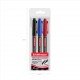 Set di 3 pennarelli indelebili bifacciali ErichKrause Double P-80, colore inchiostro: nero, blu, rosso