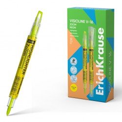 1 Evidenziatore doppia punta ErichKrause Visioline V-16 Zoom Neon, colore inchiostro: giallo  1 Evidenziatore doppia punta ErichKrause Visioline V-16 Zoom Neon, colore inchiostro: giallo