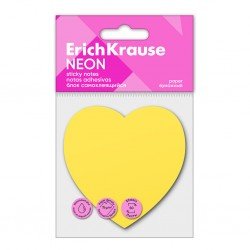 Post-it Sticky notes ErichKrause Neon, Cuore, 50 fogli, giallo Post-it Sticky notes ErichKrause Neon, Cuore, 50 fogli, giallo