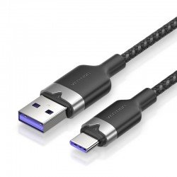 Cavo USB 2.0 A maschio a C maschio 6A Vention 2 Metri – 480Mbps, ricarica rapida, lega di alluminio Cavo USB 2.0 A maschio a C maschio 6A Vention 2 Metri – 480Mbps, ricarica rapida, lega di alluminio