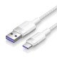 Cavo USB 2.0 A maschio a C maschio 6A Vention 1 Metro Bianco – 480Mbps, ricarica rapida, lega di alluminio