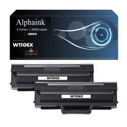 2 Toner HP W1106X 106X CON CHIP Nero Compatibile 2 Toner HP W1106X 106X CON CHIP Nero Compatibile