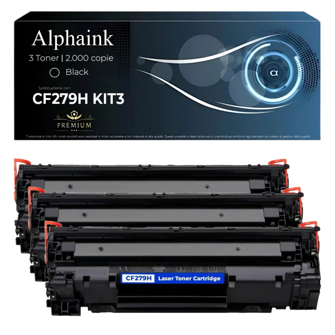 3 Toner HP CF279H 79H Alta Capacità Nero Compatibili 3 Toner HP CF279H 79H Alta Capacità Nero Compatibili