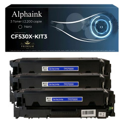 3 Toner ad Alta Capacità Compatibili per HP CF530X 205X Nero 3 Toner ad Alta Capacità Compatibili per HP CF530X 205X Nero