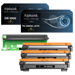 Kit 3 Toner TN-1050XL + Tamburo DR-1000 Nero Compatibili Brother Kit 3 Toner TN-1050XL + Tamburo DR-1000 Nero Compatibili Brother