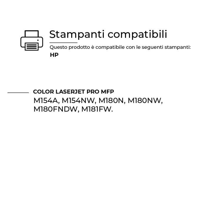 Toner Compatibile per HP CF530A-3A 205A Nero