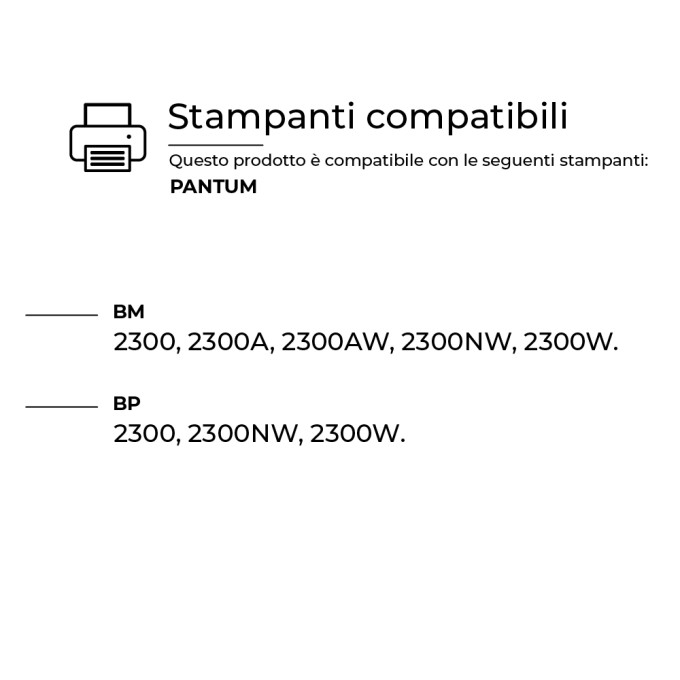 Toner Compatibile per Pantum TL-A2310H TL-2310H 1.600 copie Toner Compatibile per Pantum TL-A2310H TL-2310H 1.600 copie