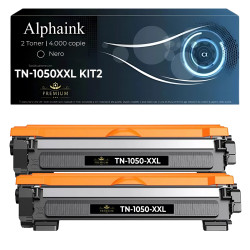 Kit da 2 Toner TN-1050-XXL Compatibili Brother Nero Kit da 2 Toner TN-1050-XXL Compatibili Brother Nero