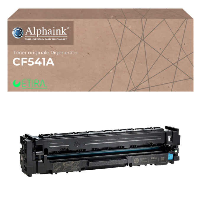 Toner Originale RIgenerato HP CF541A 203A Ciano
