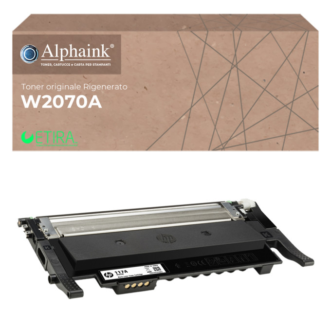 Toner Originale Rigenerato HP W2070A 117A Nero