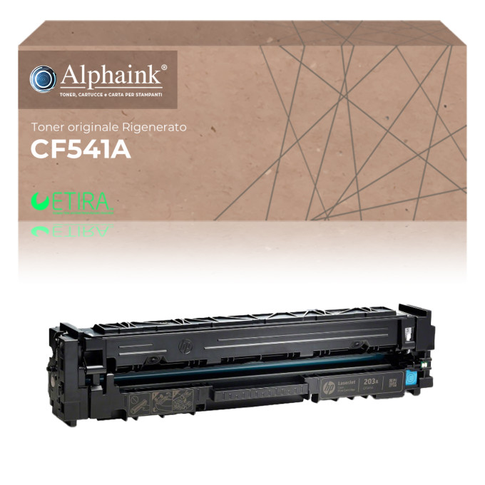 Toner Originale RIgenerato HP CF541A 203A Ciano Toner Originale RIgenerato HP CF541A 203A Ciano