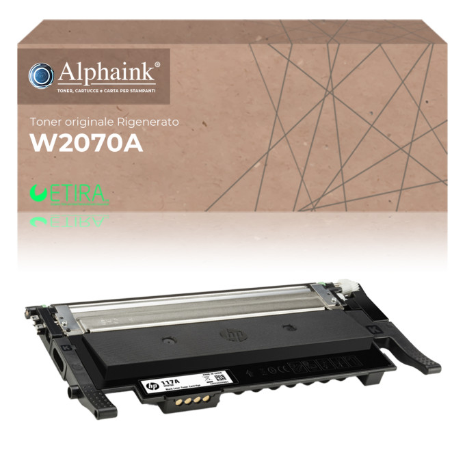 Toner Originale Rigenerato HP W2070A 117A Nero