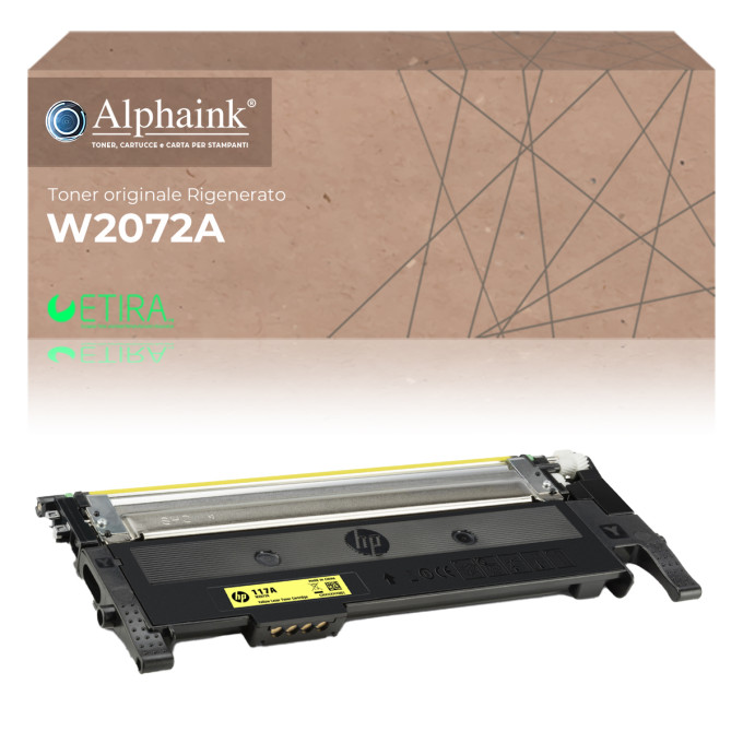 Toner Originale Rigenerato HP W2072A 117A Giallo