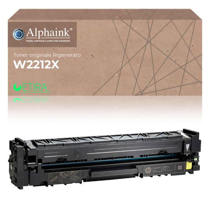 Toner Originale Rigenerato per HP W2212X 207X Giallo Toner Originale Rigenerato per HP W2212X 207X Giallo